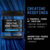 GNC Beyond Raw® Creatine Monophate, Formula inovatoare cu Creatina Monofosfat, cu aroma de zmeura albastra, 282 g