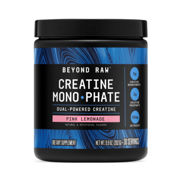 GNC Beyond Raw® Creatine Monophate, Formula inovatoare cu Creatina Monofosfat, cu aroma de limonada roz, 282 g