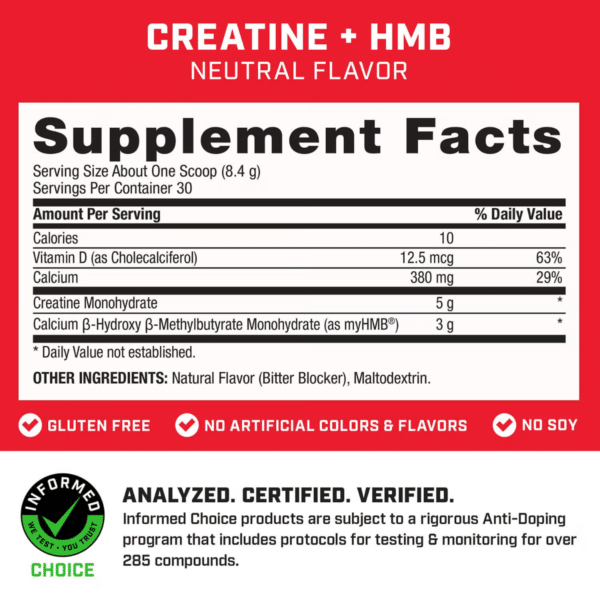 GNC Pro Performance® Creatine Monohydrate, Creatina Monohidrata, formula imbunatatita cu hmb, pentru sustinerea musculaturii si a functiei cognitive, fara aroma, 252 g