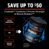 GNC AMP Creabolic™, Formula premium de creatina monohidrata, hmb, peptistrong pentru forta si masa musculara, fara aroma, 332 g