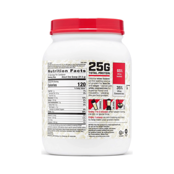 GNC Pro Performance® 100% Whey, Proteina din zer cu aroma de briosa cu mere si scortisoara, Testata Antidoping, 786.5 g